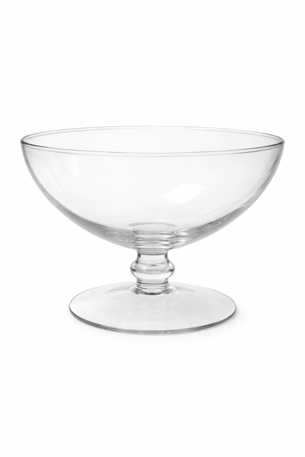 Transparent pedestal glass bowl decorative event centerpiece