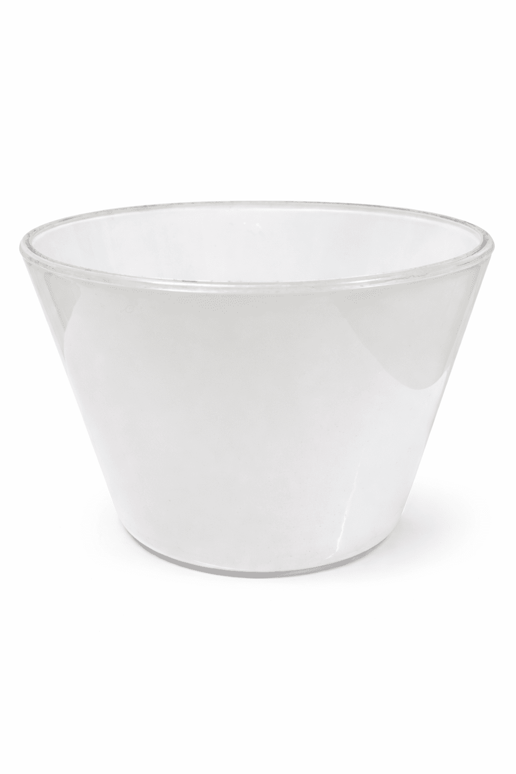 Minimal white glass vase for table centerpiece decoration