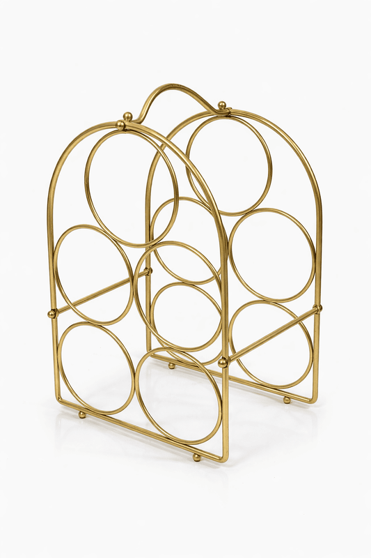 gold wine bottle holder stand for champagne and wine bottles display rental 7skyrent