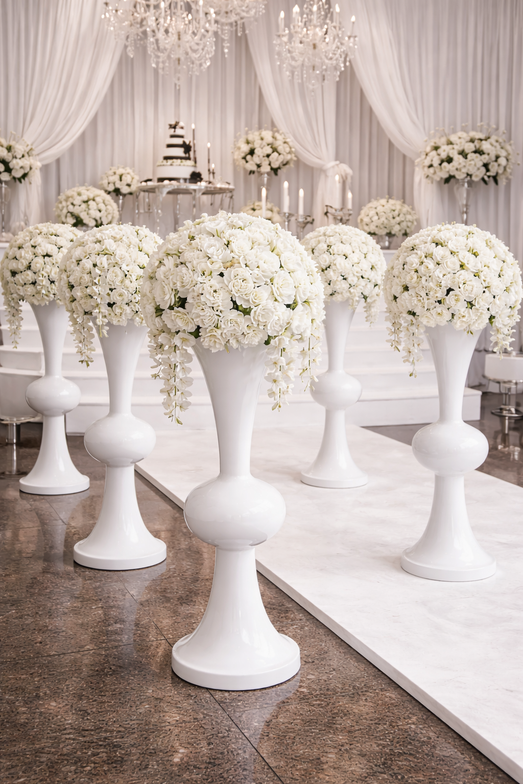Tall vase floor vase aisle pillar stand