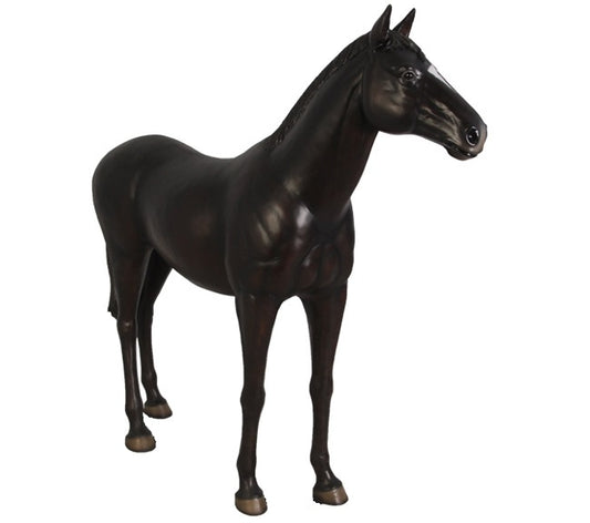 Horse black life size