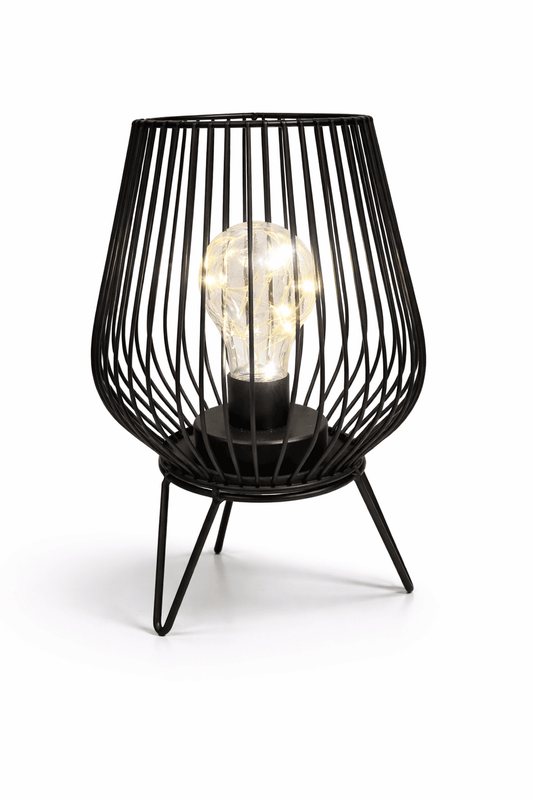 Led black metal lamp modern
