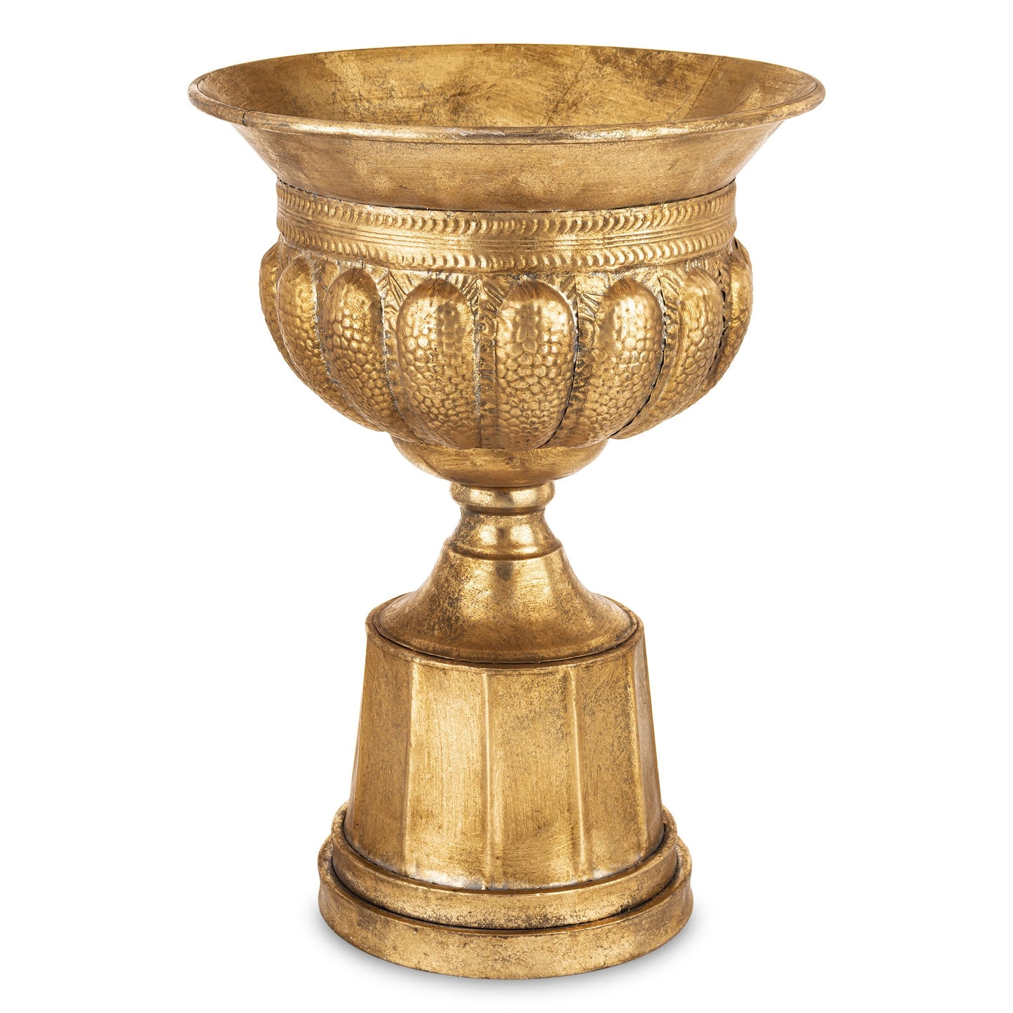 Vintage gold urn centerpiece vase