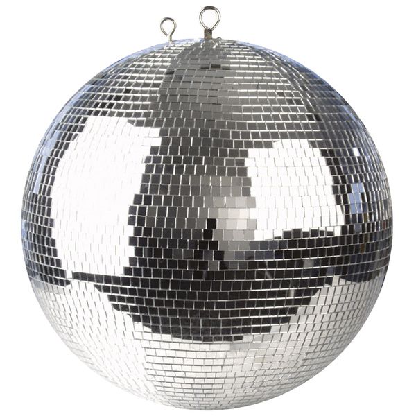 Silver disco ball with reflective surface Mirror Ball 1m for rent Latvia