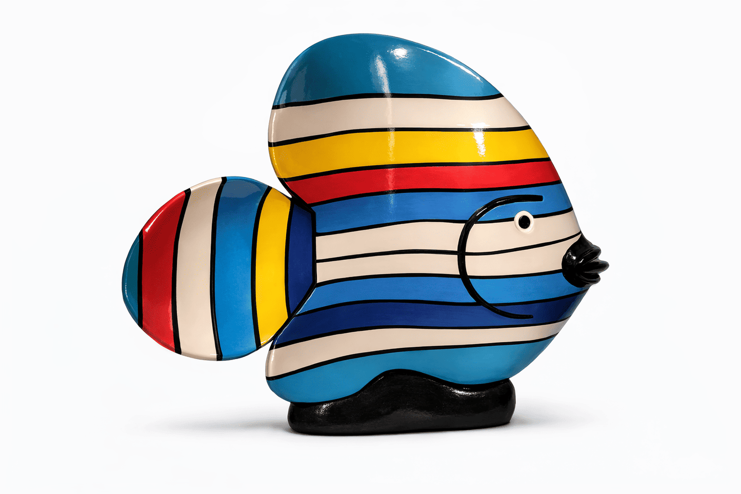 Colorful Modern Fish Sculpture gloss