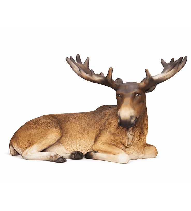 Lying Moose Sculpture