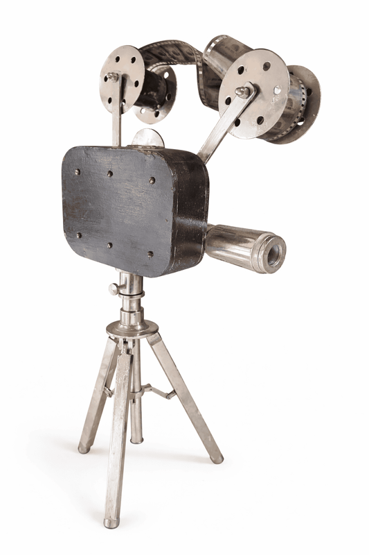Silver metal Vintage Movie Camera Projector