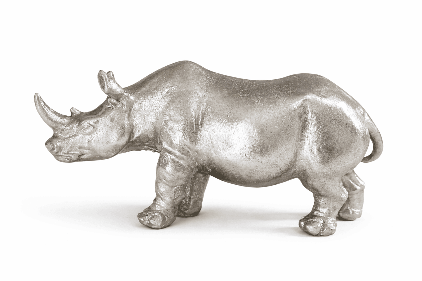 Silver Rhinoceros Table Statuette