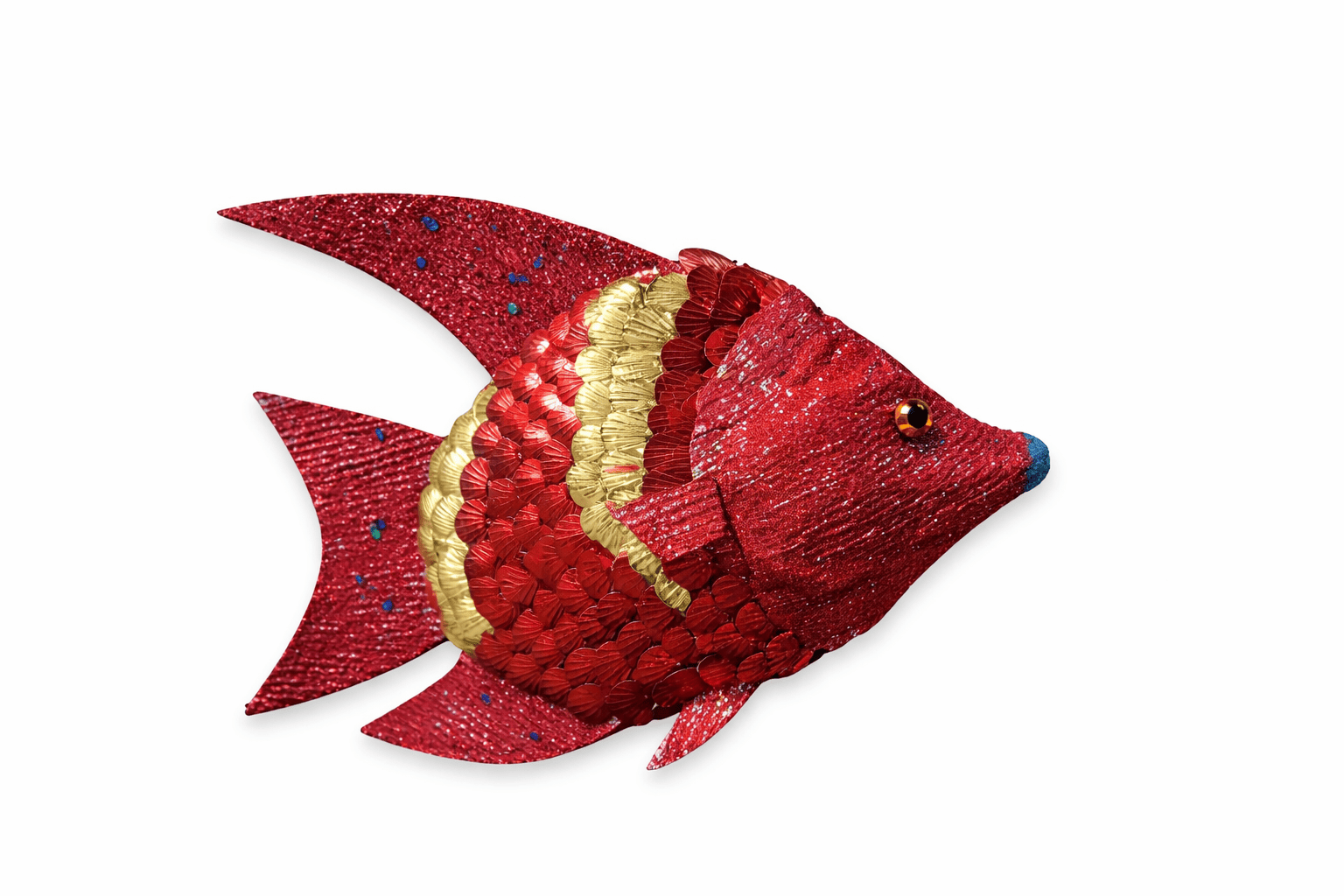 Planning a tropical, nautical, or under-the-sea holiday theme and looking where to rent unique props? Our collection of 38cm volumetric 3D sequined fish decorations in Riga provides the perfect high-impact luxury solution for event decorators and retail displays throughout Latvia