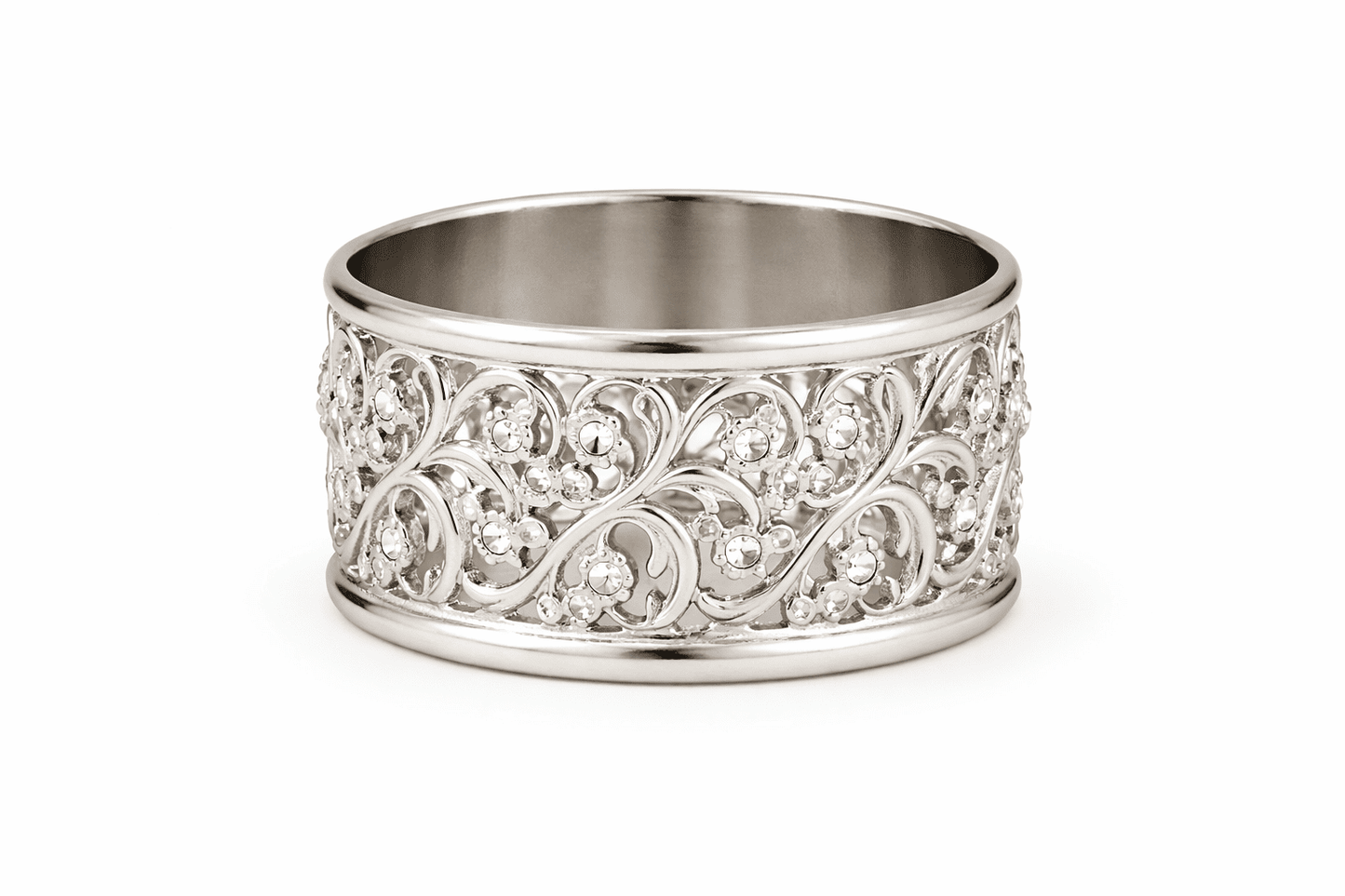 silver metal napkin ring elegant table setting rental 7skyrent