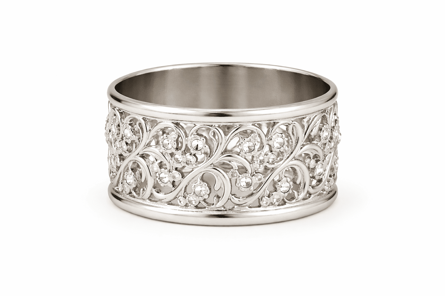 silver metal napkin ring elegant table setting rental 7skyrent