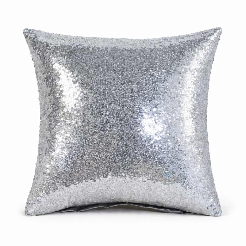 Silver sequin pillow for rent 7skyrent