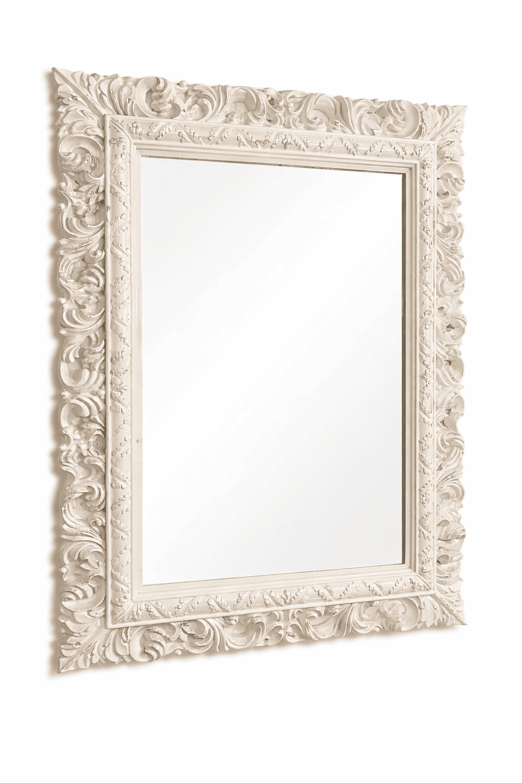 white baroque style decorative mirror event decor rental 7skyrent