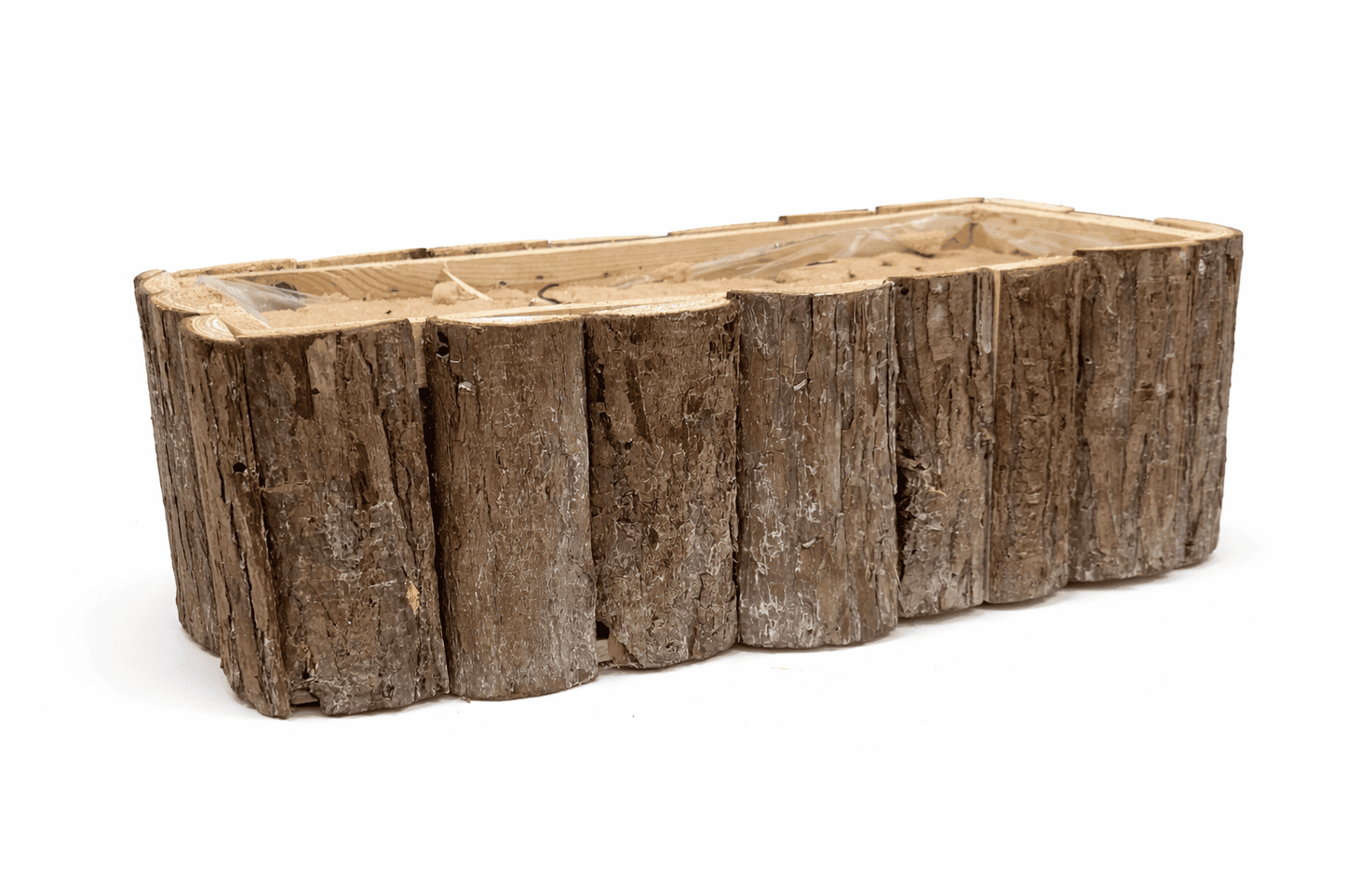 Wooden rectangular planter rustic centerpiece