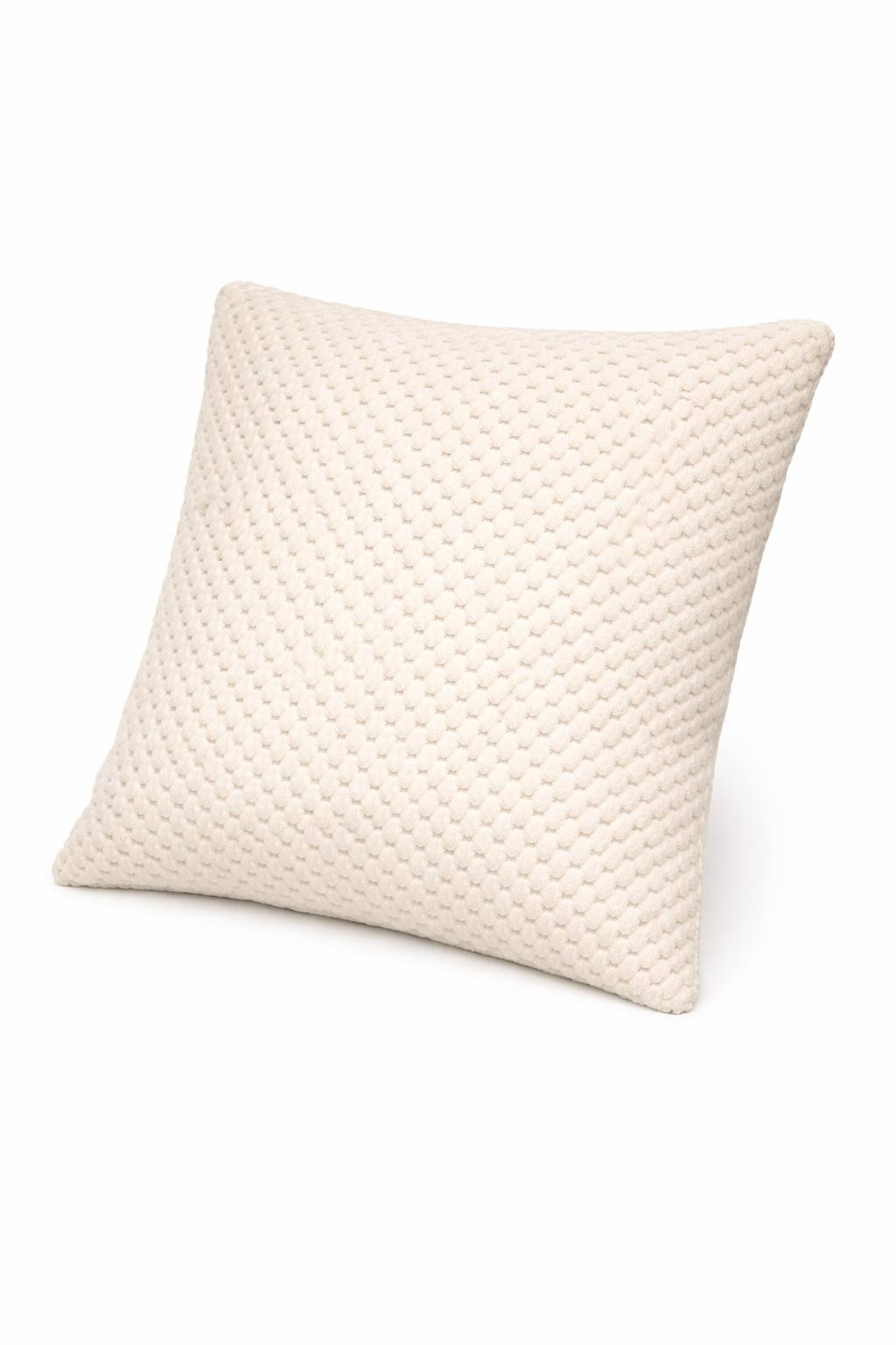 Textured ivory white 7skyrent pillow for rent